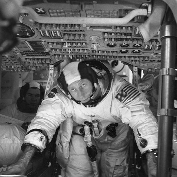 Apollo 15 Astronaut Al Worden in Command Module