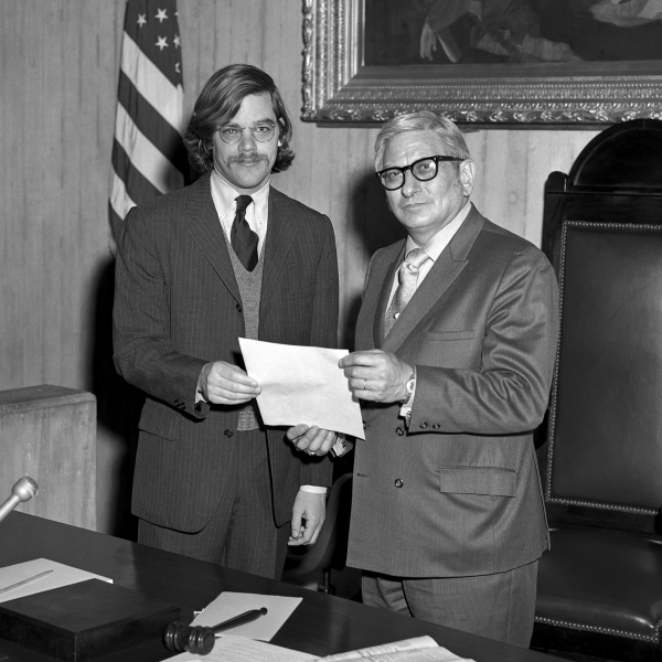 Don Eyles Receiving an Award at Boston City Hall