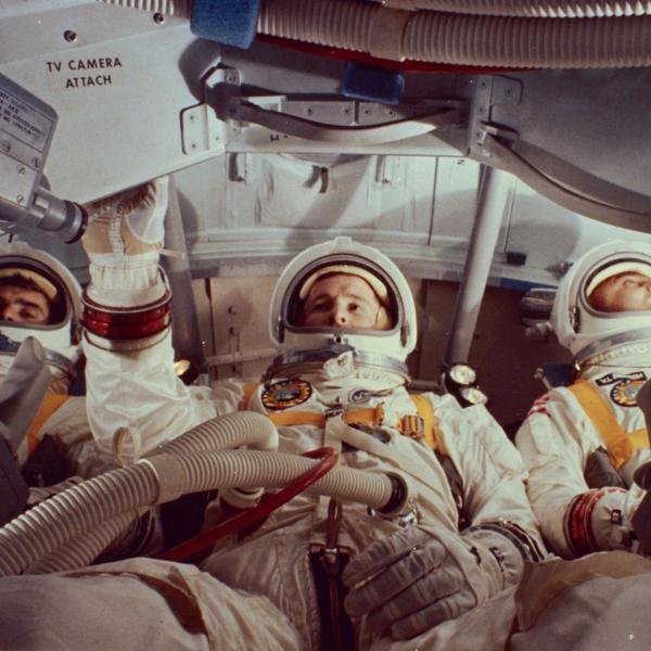 Apollo 1 Crew Inside Capsule Prior to Test