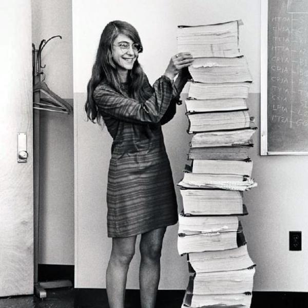 Margaret Hamilton with Code